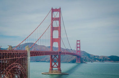 Golden gate bridge against sky