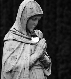 Close-up of baby girl outdoors