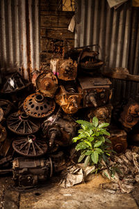 Stack of old abandoned building