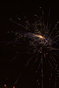 Low angle view of firework display