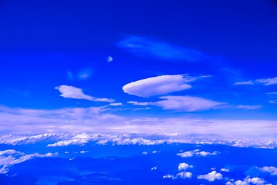 Low angle view of clouds in blue sky