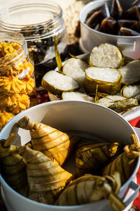 Traditional malay food and cookies during ramadan and eid mubarak. hari raya aidilfitri.