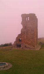 Low angle view of old ruins