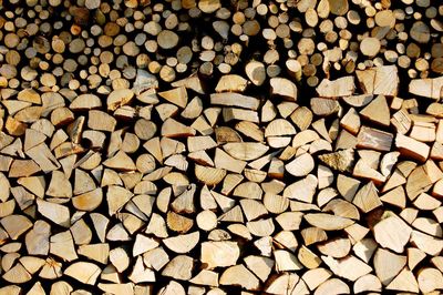 Full frame shot of logs