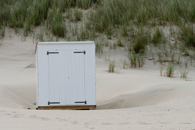 Hut at sandy beach