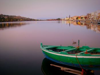 Boats in river