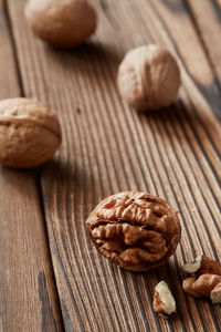 Close-up of cookies on table