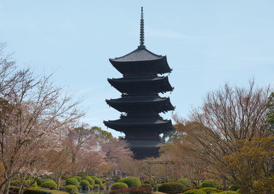 View of pagoda against sky