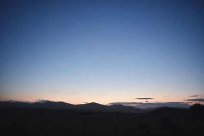 Scenic view of mountains at sunset