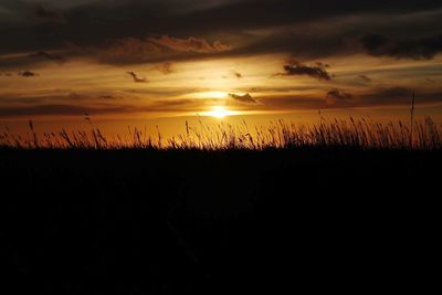 Scenic view of landscape at sunset