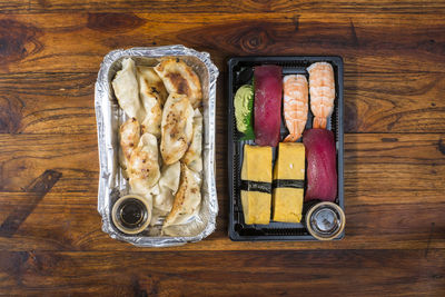 Close-up of food on table