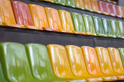 Close-up of multi colored candies for sale