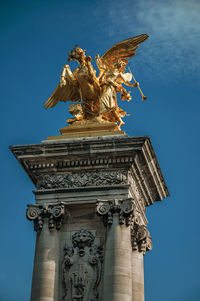 Low angle view of statue