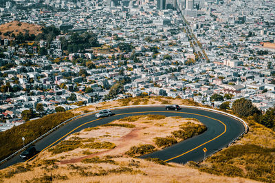 High angle view of cityscape