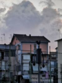 Low angle view of buildings against sky