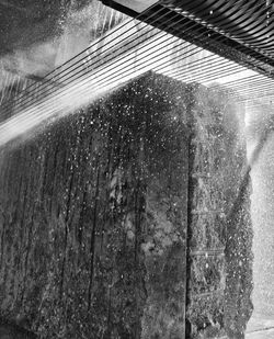 Close-up of wet window in rainy season