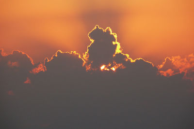 Low angle view of sky during sunset