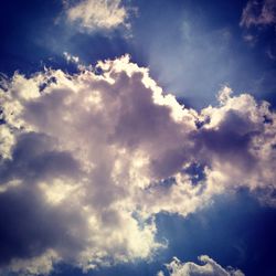 Low angle view of cloudy sky