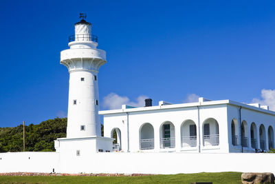 White eluanbi lighthouse in kenting national park in pingtung, taiwan.