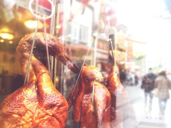 Close-up of meat for sale at market