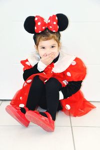 Girl with red umbrella