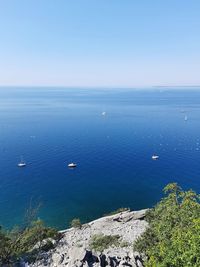 High angle view of sea against sky