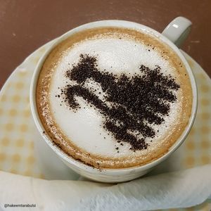 High angle view of coffee on table