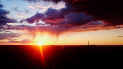 Sunset over landscape