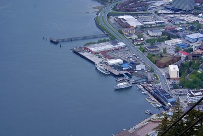 High angle view of city
