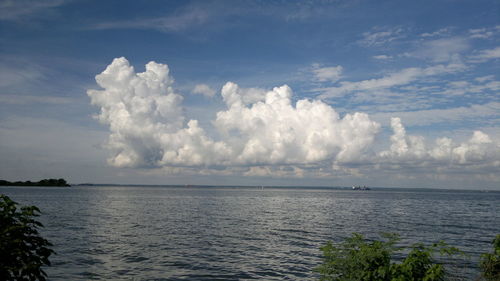 Panoramic view of sea against sky