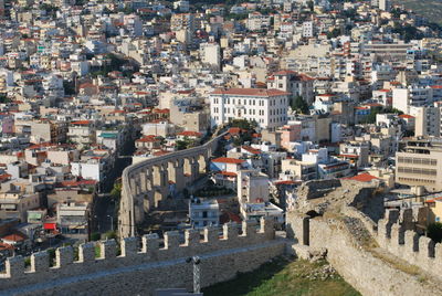 High angle view of cityscape