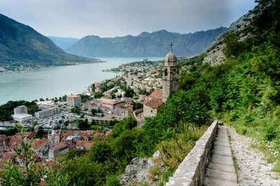 High angle view of a city