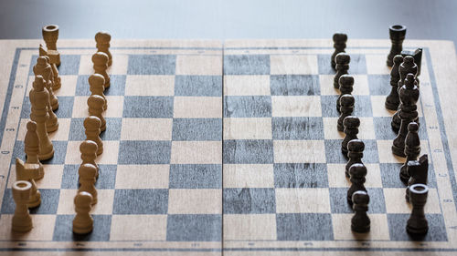 Full frame shot of chess board