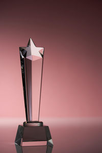 Star shape of  crystal trophy