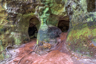 Rock formation in cave