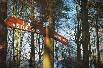 Low angle view of road sign