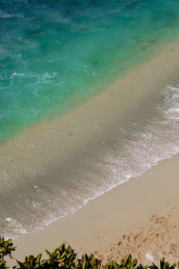 High angle view of beach