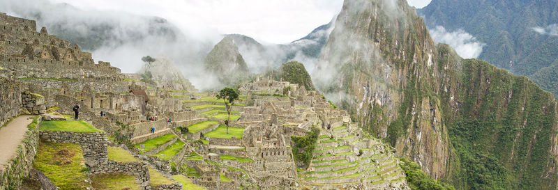 Panoramic view of machu picchu