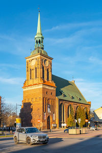 Low angle view of church against sky