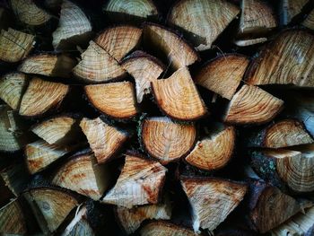 Full frame shot of firewood