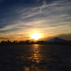 Scenic view of sunset over sea