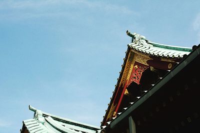 High section of built structure against sky