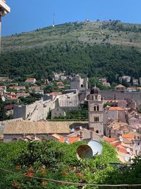 High angle view of townscape