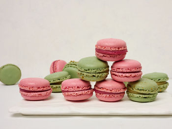 Close-up of cupcakes against white background