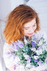 Young woman looking away