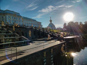 Panoramic view of temple against sky