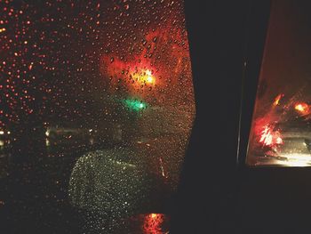 Illuminated road lights at night