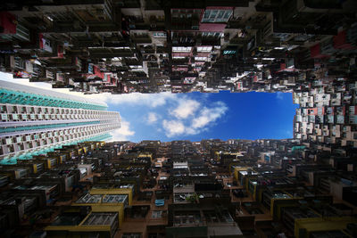 Low angle view of buildings against sky