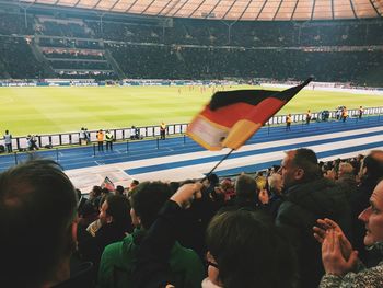 People in stadium