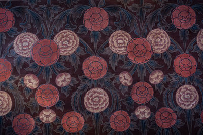 Full frame shot of floral carpet
